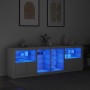 Aparador con luces LED blanco 202x37x67 cm de , Aparadores - Ref: Foro24-3209044, Precio: 239,07 €, Descuento: %