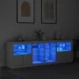 Aparador con luces LED blanco 202x37x67 cm de , Aparadores - Ref: Foro24-3209044, Precio: 230,26 €, Descuento: %