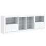 Aparador con luces LED blanco 202x37x67 cm de , Aparadores - Ref: Foro24-3209044, Precio: 230,26 €, Descuento: %