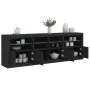 Aparador con luces LED negro 202x37x67 cm de , Aparadores - Ref: Foro24-3209010, Precio: 232,45 €, Descuento: %