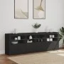 Aparador con luces LED negro 202x37x67 cm de , Aparadores - Ref: Foro24-3209010, Precio: 232,45 €, Descuento: %