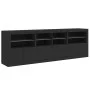 Aparador con luces LED negro 202x37x67 cm de , Aparadores - Ref: Foro24-3209010, Precio: 232,45 €, Descuento: %