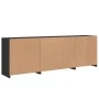 Aparador con luces LED negro 202x37x67 cm de , Aparadores - Ref: Foro24-3209010, Precio: 232,45 €, Descuento: %