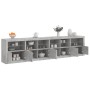 Aparador con luces LED gris hormigón 283x37x67 cm de , Aparadores - Ref: Foro24-3209019, Precio: 276,62 €, Descuento: %
