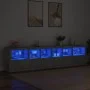 Aparador con luces LED gris hormigón 283x37x67 cm by , Sideboards - Ref: Foro24-3209019, Price: 266,73 €, Discount: %