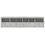Aparador con luces LED gris hormigón 283x37x67 cm by , Sideboards - Ref: Foro24-3209019, Price: 266,73 €, Discount: %
