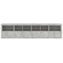 Aparador con luces LED gris hormigón 283x37x67 cm de , Aparadores - Ref: Foro24-3209019, Precio: 276,62 €, Descuento: %