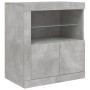 Aparador con luces LED gris hormigón 283x37x67 cm de , Aparadores - Ref: Foro24-3209019, Precio: 276,62 €, Descuento: %