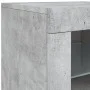 Aparador con luces LED gris hormigón 283x37x67 cm by , Sideboards - Ref: Foro24-3209019, Price: 266,73 €, Discount: %