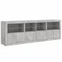 Aparador con luces LED gris hormigón 202x37x67 cm de , Aparadores - Ref: Foro24-3209012, Precio: 202,23 €, Descuento: %
