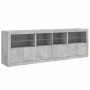 Aparador con luces LED gris hormigón 202x37x67 cm de , Aparadores - Ref: Foro24-3209012, Precio: 209,26 €, Descuento: %