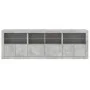 Aparador con luces LED gris hormigón 202x37x67 cm de , Aparadores - Ref: Foro24-3209012, Precio: 202,23 €, Descuento: %