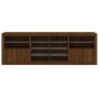 Aparador con luces LED roble marrón 202x37x67 cm de , Aparadores - Ref: Foro24-3209050, Precio: 233,95 €, Descuento: %