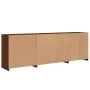 Aparador con luces LED roble marrón 202x37x67 cm de , Aparadores - Ref: Foro24-3209050, Precio: 228,57 €, Descuento: %
