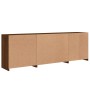 Aparador con luces LED roble marrón 202x37x67 cm de , Aparadores - Ref: Foro24-3209050, Precio: 233,95 €, Descuento: %