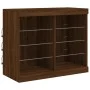 Aparador con luces LED roble marrón 202x37x67 cm de , Aparadores - Ref: Foro24-3209050, Precio: 228,57 €, Descuento: %