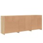 Aparador con luces LED roble Sonoma 181,5x37x67 cm de , Aparadores - Ref: Foro24-3209004, Precio: 202,40 €, Descuento: %