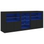 Aparador con luces LED negro 181,5x37x67 cm de , Aparadores - Ref: Foro24-3209038, Precio: 228,13 €, Descuento: %