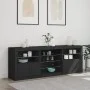 Aparador con luces LED negro 181,5x37x67 cm de , Aparadores - Ref: Foro24-3209038, Precio: 220,49 €, Descuento: %