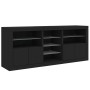 Aparador con luces LED negro 181,5x37x67 cm de , Aparadores - Ref: Foro24-3209038, Precio: 228,13 €, Descuento: %