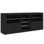 Aparador con luces LED negro 181,5x37x67 cm de , Aparadores - Ref: Foro24-3209038, Precio: 220,49 €, Descuento: %