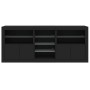 Aparador con luces LED negro 181,5x37x67 cm de , Aparadores - Ref: Foro24-3209038, Precio: 228,13 €, Descuento: %