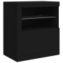 Aparador con luces LED negro 181,5x37x67 cm de , Aparadores - Ref: Foro24-3209038, Precio: 228,13 €, Descuento: %