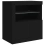 Aparador con luces LED negro 181,5x37x67 cm de , Aparadores - Ref: Foro24-3209038, Precio: 220,49 €, Descuento: %