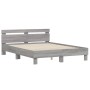 Estructura de cama cabecero y luces LED gris Sonoma 150x200 cm de , Camas y somieres - Ref: Foro24-3207544, Precio: 161,79 €,...