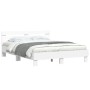 Estructura de cama con cabecero y luces LED blanco 140x200 cm de , Camas y somieres - Ref: Foro24-3207546, Precio: 140,76 €, ...