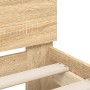Cama con cabecero madera de ingeniería roble Sonoma 120x200 cm de , Camas y somieres - Ref: Foro24-3207429, Precio: 145,38 €,...