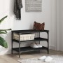 Banco zapatero madera de ingeniería negro 70x38,5x49 cm de , Bancos para recibidores y almacenamiento - Ref: Foro24-839038, P...