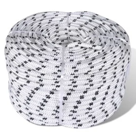 Polyester braided rope 6 mm 250 mm white by vidaXL, Ropes and metal cords - Ref: Foro24-143789, Price: 55,15 €, Discount: %