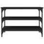 Banco zapatero madera de ingeniería negro 70x38,5x49 cm de , Bancos para recibidores y almacenamiento - Ref: Foro24-839038, P...