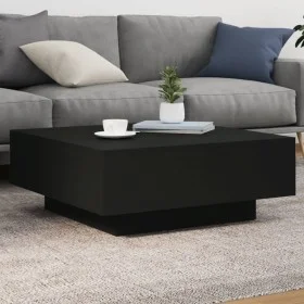 Mesa de centro con luces LED negro 80x80x31 cm de , Mesas de centro - Ref: Foro24-836589, Precio: 73,48 €, Descuento: %