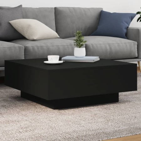 Mesa de centro con luces LED negro 80x80x31 cm de , Mesas de centro - Ref: Foro24-836589, Precio: 76,68 €, Descuento: %