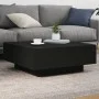 Mesa de centro con luces LED negro 80x80x31 cm de , Mesas de centro - Ref: Foro24-836589, Precio: 73,48 €, Descuento: %