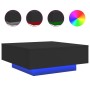 Mesa de centro con luces LED negro 80x80x31 cm de , Mesas de centro - Ref: Foro24-836589, Precio: 76,68 €, Descuento: %