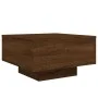 Mesa de centro con luces LED roble marrón 55x55x31 cm de , Mesas de centro - Ref: Foro24-836580, Precio: 48,65 €, Descuento: %