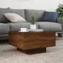 Mesa de centro con luces LED roble marrón 55x55x31 cm de , Mesas de centro - Ref: Foro24-836580, Precio: 48,65 €, Descuento: %