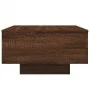 Mesa de centro con luces LED roble marrón 55x55x31 cm de , Mesas de centro - Ref: Foro24-836580, Precio: 48,65 €, Descuento: %