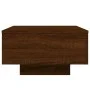 Mesa de centro con luces LED roble marrón 55x55x31 cm de , Mesas de centro - Ref: Foro24-836580, Precio: 48,65 €, Descuento: %