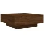 Mesa de centro con luces LED roble marrón 80x80x31 cm de , Mesas de centro - Ref: Foro24-836594, Precio: 71,00 €, Descuento: %