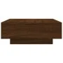 Mesa de centro con luces LED roble marrón 80x80x31 cm de , Mesas de centro - Ref: Foro24-836594, Precio: 71,00 €, Descuento: %
