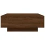 Mesa de centro con luces LED roble marrón 80x80x31 cm de , Mesas de centro - Ref: Foro24-836594, Precio: 71,00 €, Descuento: %