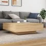 Mesa de centro con luces LED roble Sonoma 100x100x31 cm by , Coffee table - Ref: Foro24-836604, Price: 114,22 €, Discount: %