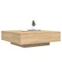 Mesa de centro con luces LED roble Sonoma 100x100x31 cm by , Coffee table - Ref: Foro24-836604, Price: 114,22 €, Discount: %
