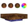 Mesa de centro con luces LED roble ahumado 100x100x31 cm by , Coffee table - Ref: Foro24-836606, Price: 110,79 €, Discount: %