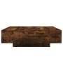 Mesa de centro con luces LED roble ahumado 100x100x31 cm de , Mesas de centro - Ref: Foro24-836606, Precio: 117,50 €, Descuen...