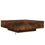 Mesa de centro con luces LED roble ahumado 100x100x31 cm de , Mesas de centro - Ref: Foro24-836606, Precio: 117,50 €, Descuen...